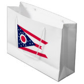 Grand Sac Cadeau Drapeau de l'Ohio (Devant Angle)