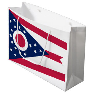Grand Sac Cadeau Drapeau de l'Ohio