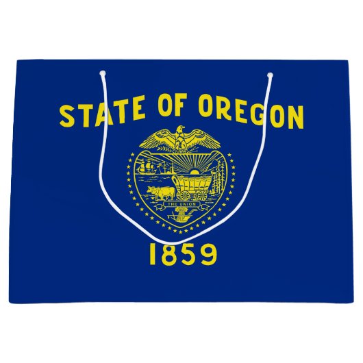 Grand Sac Cadeau Drapeau de l'Oregon (Devant)