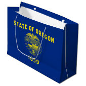 Grand Sac Cadeau Drapeau de l'Oregon (Devant Angle)