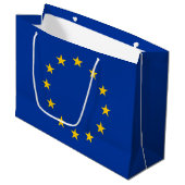 Grand Sac Cadeau Drapeau de l'Union européenne (Devant Angle)