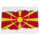 Grand Sac Cadeau Drapeau de Macédoine (Devant)