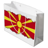 Grand Sac Cadeau Drapeau de Macédoine (Dos Angle)