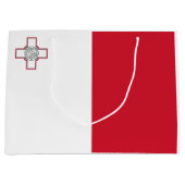 Grand Sac Cadeau Drapeau de Malte (Devant)