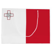 Grand Sac Cadeau Drapeau de Malte (Dos)