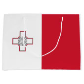 Grand Sac Cadeau Drapeau de Malte (Devant)