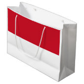 Grand Sac Cadeau Drapeau de Monaco (Devant Angle)