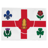 Grand Sac Cadeau Drapeau de Montréal (Québec) (Dos)