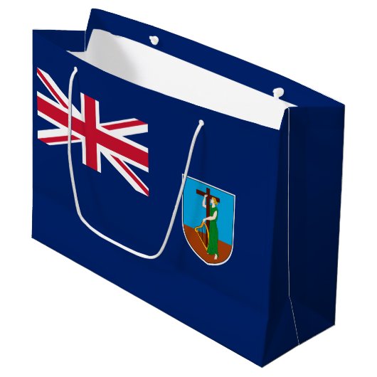 Grand Sac Cadeau Drapeau de Montserrat (Devant Angle)