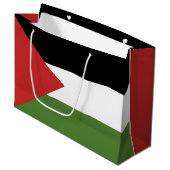 Grand Sac Cadeau Drapeau de Palestine (Devant Angle)