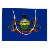 Grand Sac Cadeau Drapeau de Pennsylvanie (Dos)