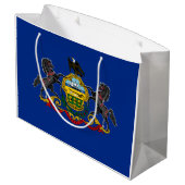 Grand Sac Cadeau Drapeau de Pennsylvanie (Dos Angle)