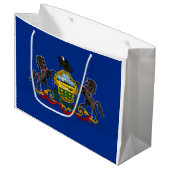 Grand Sac Cadeau Drapeau de Pennsylvanie (Devant Angle)
