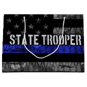 Grand Sac Cadeau Drapeau de police de l'État en détresse (Devant)