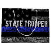 Grand Sac Cadeau Drapeau de police de l'État en détresse (Dos)