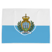 Grand Sac Cadeau Drapeau de Saint-Marin (Devant)