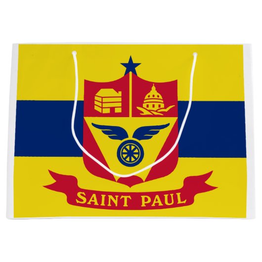 Grand Sac Cadeau Drapeau de Saint Paul (Minnesota) (Devant)