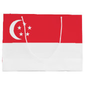 Grand Sac Cadeau Drapeau de Singapour (Dos)