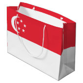 Grand Sac Cadeau Drapeau de Singapour (Dos Angle)