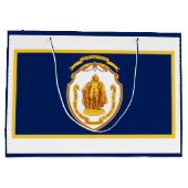 Grand Sac Cadeau Drapeau de Springfield, Massachusetts (Dos)