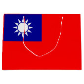 Grand Sac Cadeau Drapeau de Taïwan (Devant)