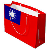 Grand Sac Cadeau Drapeau de Taïwan (Dos Angle)