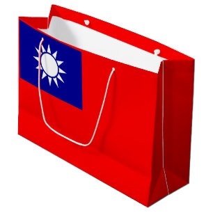 Grand Sac Cadeau Drapeau de Taïwan
