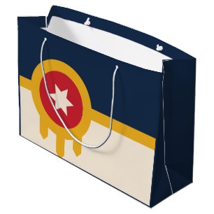 Grand Sac Cadeau Drapeau de Tulsa, Oklahoma