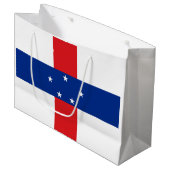 Grand Sac Cadeau Drapeau des Antilles Pays-Bas (Devant Angle)