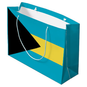 Grand Sac Cadeau Drapeau des Bahamas