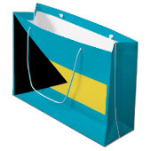Grand Sac Cadeau Drapeau des Bahamas (Devant Angle)