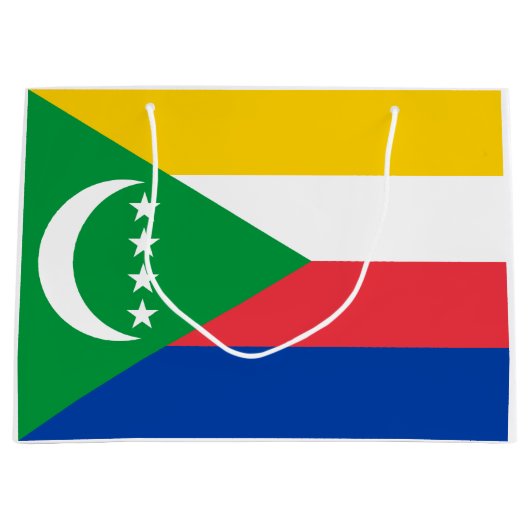 Grand Sac Cadeau Drapeau des Comores (Devant)