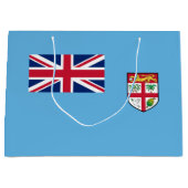 Grand Sac Cadeau Drapeau des Fidji (Devant)