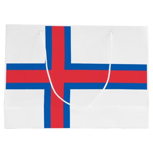 Grand Sac Cadeau Drapeau des îles Féroé (Dos)