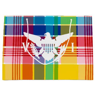 Grand Sac Cadeau Drapeau des îles Vierges américaines, Madras