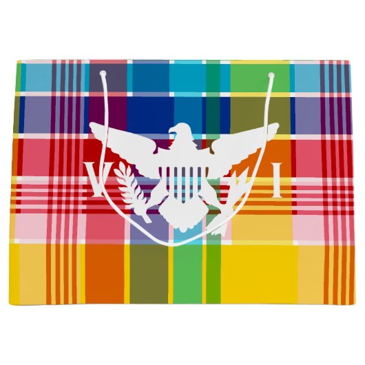 Grand Sac Cadeau Drapeau des îles Vierges américaines, Madras (Devant)