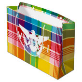 Grand Sac Cadeau Drapeau des îles Vierges américaines, Madras (Dos Angle)