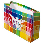 Grand Sac Cadeau Drapeau des îles Vierges américaines, Madras (Devant Angle)