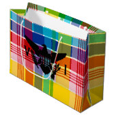 Grand Sac Cadeau Drapeau des îles Vierges américaines (Noir), Madra (Devant Angle)