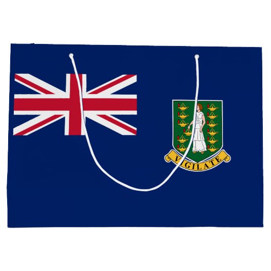 Grand Sac Cadeau Drapeau des îles Vierges britanniques (Dos)