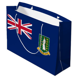 Grand Sac Cadeau Drapeau des îles Vierges britanniques