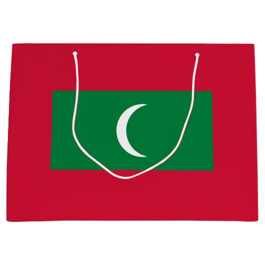 Grand Sac Cadeau Drapeau des Maldives (Devant)
