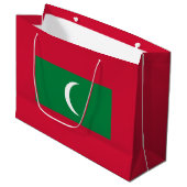 Grand Sac Cadeau Drapeau des Maldives (Devant Angle)
