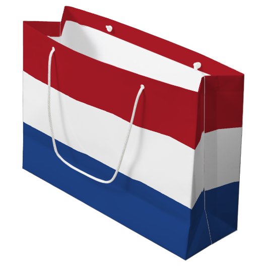 Grand Sac Cadeau Drapeau des Pays-Bas (Devant Angle)