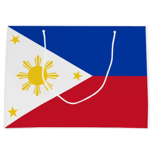 Grand Sac Cadeau Drapeau des Philippines (Devant)