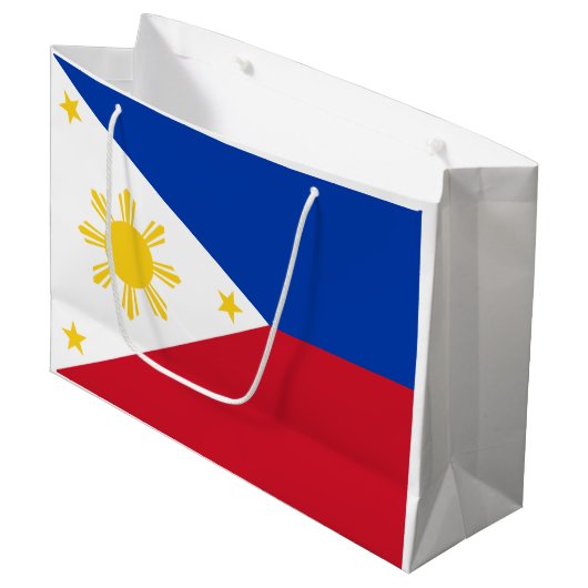 Grand Sac Cadeau Drapeau des Philippines (Devant Angle)