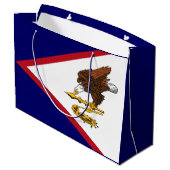 Grand Sac Cadeau Drapeau des Samoa américaines patriotiques (Dos Angle)