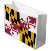 Grand Sac Cadeau Drapeau d'État du Maryland (Devant Angle)