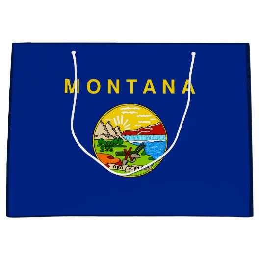 Grand Sac Cadeau Drapeau d'État du Montana (Devant)
