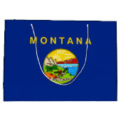 Grand Sac Cadeau Drapeau d'État du Montana (Dos)